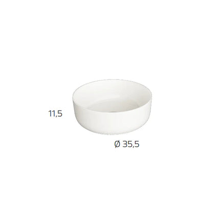 Modena 360mm Round Countertop Basin - Gloss White