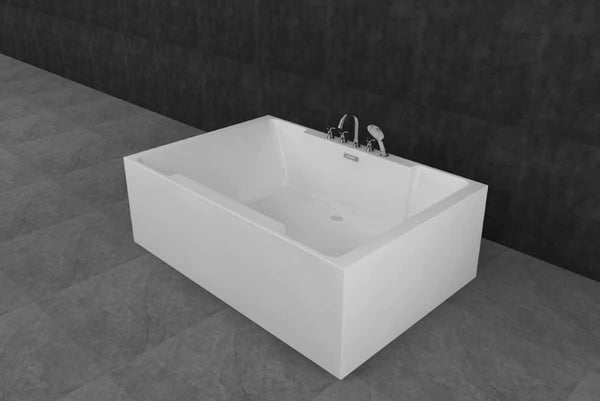 Metz 1800 x 1200 Freestanding Double Ended Bath - White