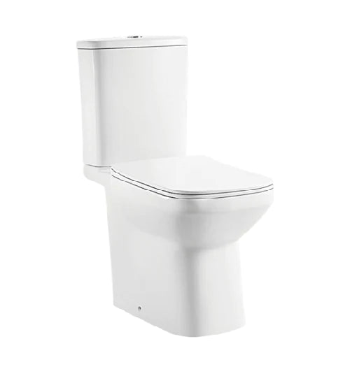 Toulon Open Back Close Coupled Toilet with Soft Close Seat