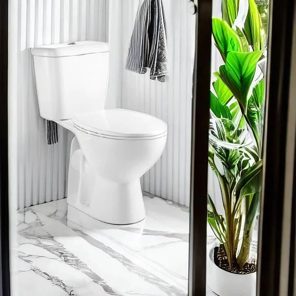 Prato Open Back Close Coupled Toilet with Soft Close Seat