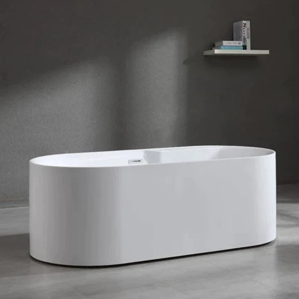 Remini 1700 x 800 Freestanding Acrylic Bath - White