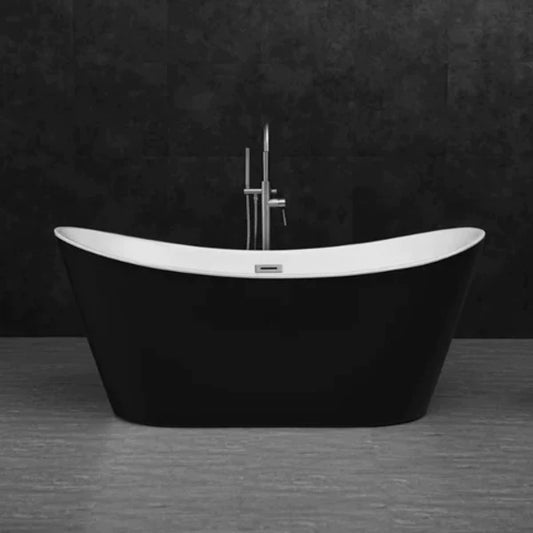 Lyon Freestanding Acrylic Bath - Gloss Black