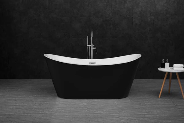 Lyon Freestanding Acrylic Bath - Gloss Black