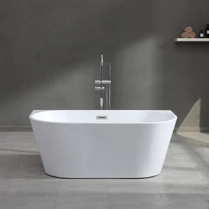 Rennes 1700 x 800 Back to Wall Freestanding Acrylic Bath - White