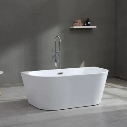 Rennes 1700 x 800 Back to Wall Freestanding Acrylic Bath - White