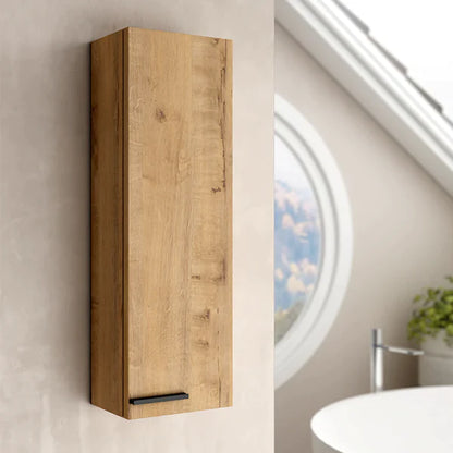 Rome 700mm Wall Hung Mini Storage Cabinet - Ostippo Oak