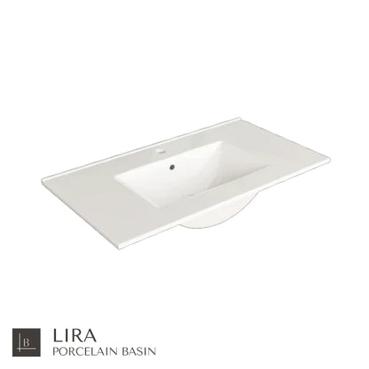 Rome 800mm Wall Hung Basin Units with Chrome Handles - Gloss White