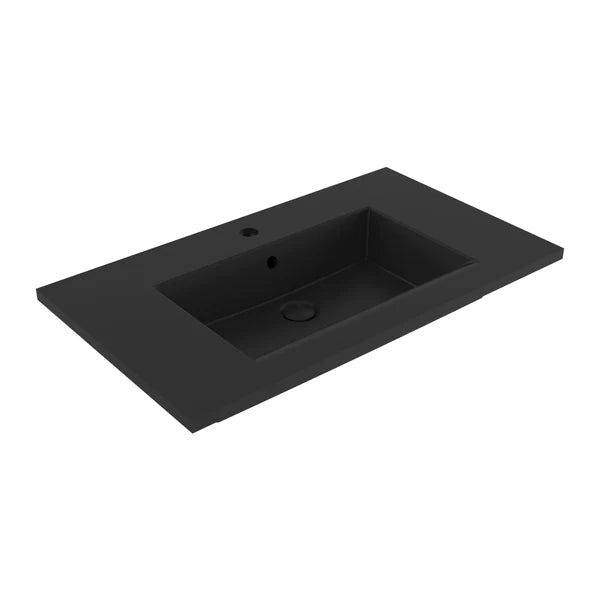 Naples 800mm Basin 1 Tap Hole - Matt Black