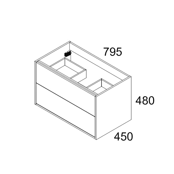 Milan 600mm Wall Hung Vanity Unit with Basin - Matt White