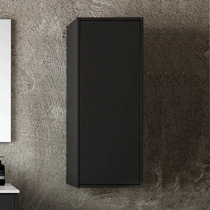 Milan 900mm Wall Hung Wall Cabinet - Matt Black