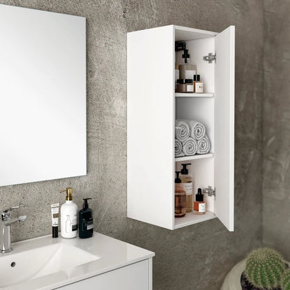 Milan 900mm Wall Hung Wall Cabinet - Matt White